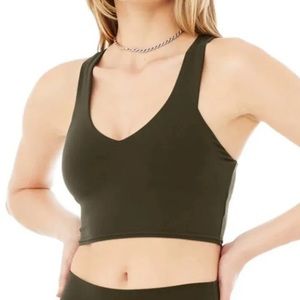 NWT - ALO - Real Bra Tank - Dark Olive - XS